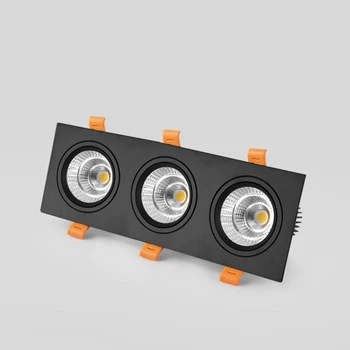 Stmievateľné Zapustené LED Svietidlá 3x7W 3x9W 3x12W COB LED Stropné Bodové Svetlá AC110-240V LED Stropné Svietidlá Vnútorné Osvetlenie