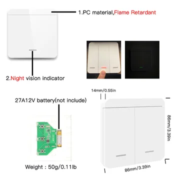 433MHz Bezdrôtový Smart Light Switch AC 90-250V 10A Prijímač Univerzálne Diaľkové Ovládanie Wall Prepínač Pre Celling Lampa Chodby, Izby
