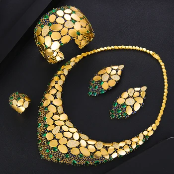 GODKI Slávnej Značky Bling Flitrami Luxusné Afrike Dubaj Šperky Sady Pre Ženy, Svadobné Party Zirkón Svadobné Svadobné Šperky Set Darček