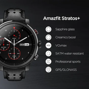 2019 Nové Amazfit Stratos+ Profesionálny Smart Hodinky, Originálny Kožený Remienok Darčeka Sapphire 2S pre Android iOS Telefón