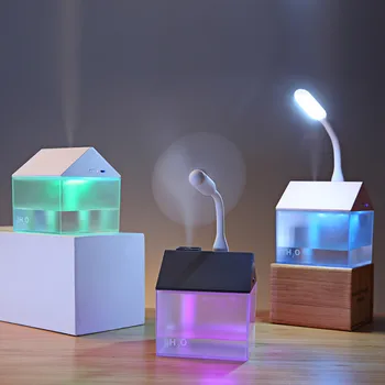 3 v 1 Mini Dom Zvlhčovač Vzduchu USB Ultrazvukové Aróma Difuzér, Auto Hmly Maker s Romantickými LED Nočné Lampy Umidificador pre Domáce