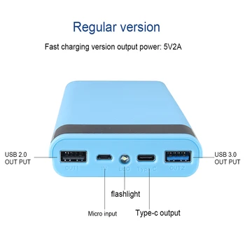 30000mAh Micro Typ C Dual USB Power Bank Nabitia Batérie Prípade 10*18650 Batérie Úložný Box Digitálny Displej Power Bank Auta