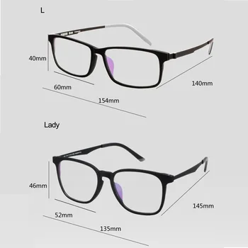 Vazrobe titánové Okuliare Rámy Muži Ženy Čierne Okuliare pánske okuliare muž Široký Nadrozmerné Okuliare na lekársky Predpis Muž