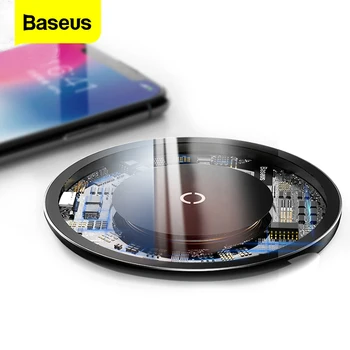 Baseus 10w QI Bezdrôtová Nabíjačka Pre iPhone Xs X 8 Rýchlo, Bezdrôtová Nabíjačka Pre Samsung Galaxy S9 S8 Poznámka 9 8 Bezdrôtové Nabíjanie Pad