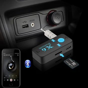 X6 Univerzálny Bluetooth Prijímač V4.1 Podpora TF Kariet Handfree Hovor Prehrávač Hudby AUX In/ 3.5 mm Audio Stereo Bluetooth Prijímač