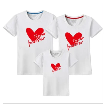 Rodina Zodpovedajúce Oblečenie Matka a Dcéra Oblečenie Rodiny Vzhľad T-shirt Matka Syna Oblečenie Bavlna List Otec Syna Oblečenie Láska