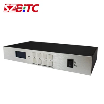 SZBITC 4K HD Matice 4x4 Video Switcher Splitter 4 v 4 z Radič Videa EDID RJ45 RS232 s Diaľkovým ovládaním