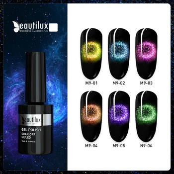Beautilux 9D Galaxy Cat Eye Gel lak na Nechty Nechty Umenie Dizajn Magnetický UV LED Gély, Laky Semi Trvalé Nechty Lak 10 ml