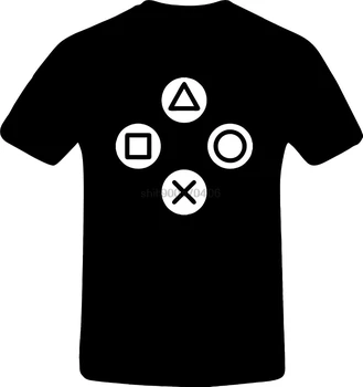 RetroGame PS4 Vlastné Tričko O-Krku Oblečenie muži
