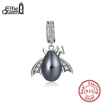 Effie Kráľovná 925 Sterling Silver Perličiek Démonov a Anjelov Kúzlo Fit Originálny Náramok DIY Náhrdelník Prívesok Strany Šperky ECB54