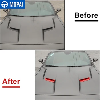 MOPAI Auto Nálepky pre Dodge Challenger+ Auto Kryt Motora Prietokom Vzduchu Nasávaného Kapota Otvor Kryt Príslušenstvo pre Challenger 2019
