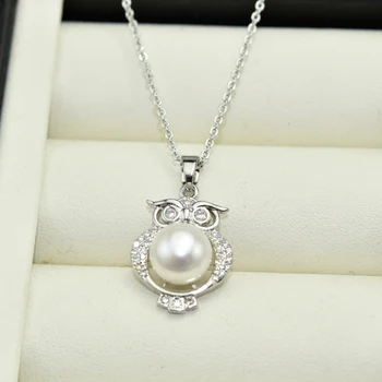 SHDIYAYUN 2020 Jemné Perly Šperky, Náhrdelníky & Prívesok Osobné Náhrdelník Sova Prírodné Perly 925 Sterling Silver Šperky Veľkoobchod