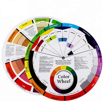 Farebný Kruh Farba Zmiešané Sprievodca Návrhára bicykli Farby na Nechty, Tetovanie Permanentného make-upu Tri-tier Dizajn Mix Sprievodca Kolo