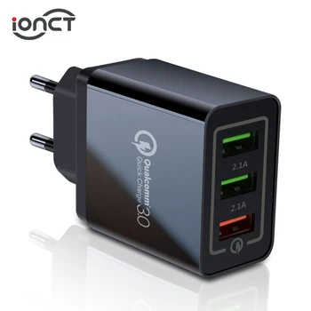 IONCT Univerzálny USB wall Rýchle nabíjanie 3.0 qc 2.0 pre Iphone EÚ Plug Mobilného Telefónu Rýchlu nabíjačku pre nabíjanie Samsug Huawei