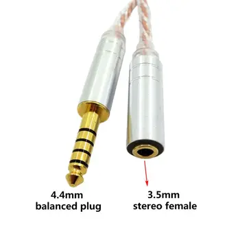 HIFI Rovnováhu Audio Kábel Muž 2,5 mm, 3,5 mm 4.4 mm Žena Slúchadlá Konverzný kábel Kábel Adaptéra