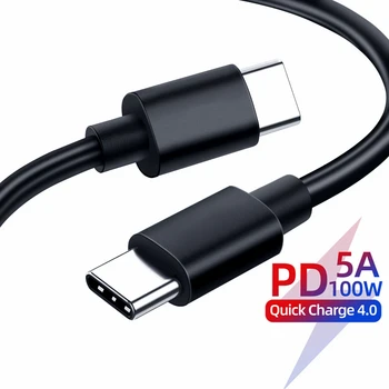 USB C PD 100W Kábel Rýchle Nabíjanie 4.0 Typ C Napájania, dodávky USB 3.1 gen2 Kábel Pre Xiao Samsung Macbook Nabíjací Kábel E-Marker