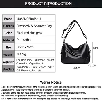 Jednofarebné Tašky cez Rameno pre Ženy Autor Ženské Kabelky Vysokej Kvality Usne Shopper Taška Veľká Kapacita Bežné Crossbody Taška