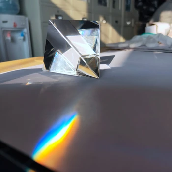 50mm Vysoko Kvalitné Optické Sklo Transparentné Rainbow Obdĺžnikový Polyhedral Popularizácia Vedy Štúdia Študent Pyramídy Hranol