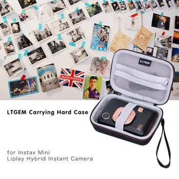 LTGEM EVA Black Nepremokavé Účtovná Prípade Pevného pre Instax Mini Liplay Hybrid Instantné Fotoaparát