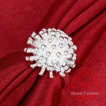 925 Pevné Mincový Striebro Šperky Vintage Ohňostroj Strieborné Prstene pre Ženy, Mužov, Veľkosť 6 7 8 9 10 Módne Anel De Prata Bijoux