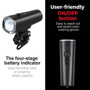 Link Super Svetlé 600 Lumen USB Nabíjateľné LED Svetlo na Bicykel Set-bezprostrednej Blízkosti Lúč-IPX5 - Indikátor Napájania sa Hodí pre VŠETKY BICYKLE