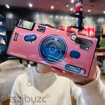 Blue Ray Fotoaparát Prípade Pre Xiao Redmi Poznámka 8 7 6 K20 Pro Prípade Luxusný Stojan, Držiak, Mäkké Silikónové puzdro Pre Xiao CC9 A3 9T Coque