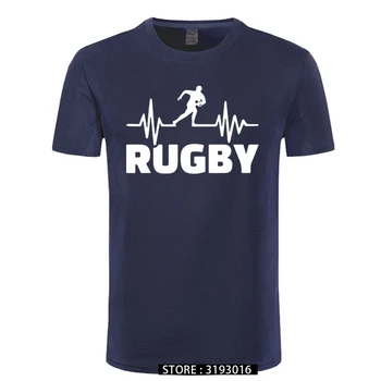 Tep Rugbying T-shirts Mužov Letné Módy Krátke Rukáv Tričko Bavlna Zábavné Tlačených Topy Športové Pánske Tričko