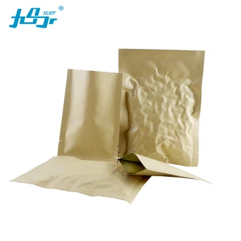 Pôvodné veľkosť 100ks Veľkoobchod kraft papier fólie vo vnútri teplo, tesnenie taška Opakovane kávy tašky troch stranách na Balenie potravín cookie tašky