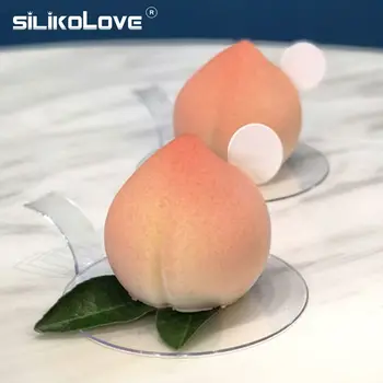 SILIKOLOVE 3D Broskyňa Tortu Silikónové Formy na Pečenie Cake Zdobenie Dezert Ovocie Mousse Plesne 6 Otvor DIY Pečenie Nástroje