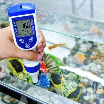 6-v-1 Pero typu Kvality Vody na Meter pH Teplota Vodivosť ORP Salinity, TDS Tester voliteľné ORP ( Made in Taiwan )