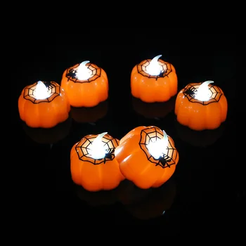 12Pcs/veľa Batériou Napájaný Tekvica LED Blikajúce Flameless sviečkach Halloween Dekorácie, Ozdoby Festival Strany Home Decor