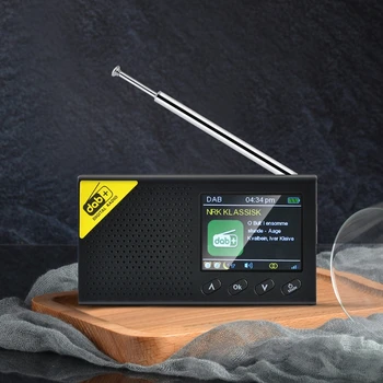 Prenosné Bluetooth Digitálne Rádio DAB/DAB+ a FM Prijímač Nabíjateľná Rádio