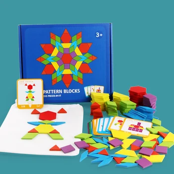 Hot Predaj 155pcs Drevená Skladačka Puzzle Dosky Nastaviť Farebné Detské Vzdelávacie Hračky pre Deti, Vzdelávacie Rozvojové Hračky Y012