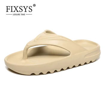 FIXSYS Lete Mens Flip Flops Anti-slip Kúpeľňa Vnútorné Papuče Ľahký Človeka Vonkajšie Plážové Sandále Muž Bežné Dom Topánky