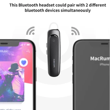DACOM M21 Mobilný Telefón Bezdrôtový Headset Bluetooth Slúchadlo V4.2 Bloototh Slúchadlá s handsfree Mikrofón pre Smartphony