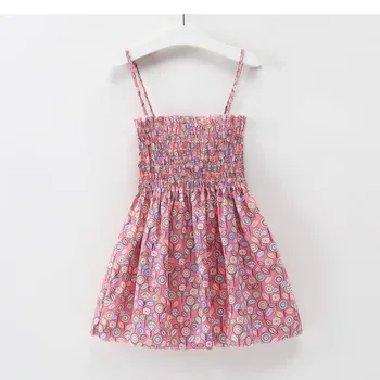 2021 Nové Módne Detské Oblečenie Detský Kostým Príčinné Voľné Šaty Dievča Kvetinový Princezná Chladné Letné Baby Baby Ruched Party Šaty