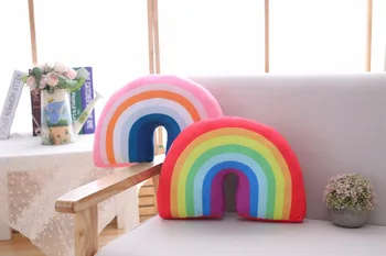 Rainbow plyšový Vankúš baby Hračky super Mäkké Dekoratívne Plnené Vankúš Cartoon Zdobiť Izba Dekor vianočné darčeky, darčeky priateľmi