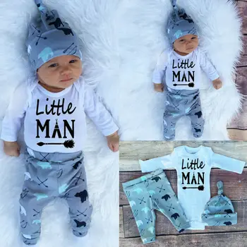 Baby Boy List Oblečenie Set Dieťa Novorodenca Chlapec Jumpsuit Playsuit Romper Kombinézu+nohavice Oblečenie, Oblečenie 0-18 Mesiacov