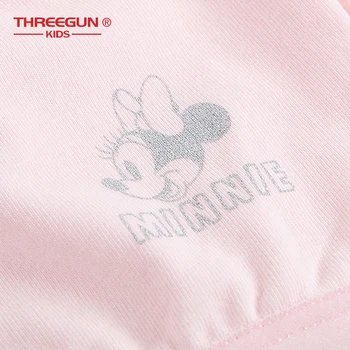 THREEGUN X Disney Bezdrôtový Bavlna Školenie Podprsenka pre Dospievajúcich Puberte Dievčatá Undershirts Brassiere Mickey Minnie Mouse 2KS/Veľa