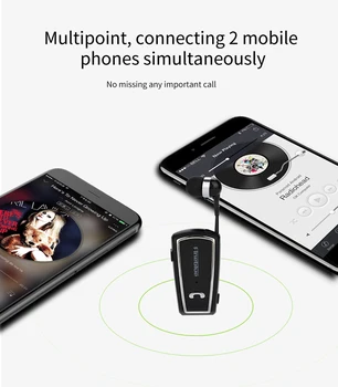 Fineblue Bluetooth Slúchadlo Zdvíhateľnej-Line inteligentnej redukcie šumu Hands-Free Volanie Business Klope F-V3