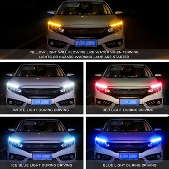 2 ks 30 cm 45 cm 60 cm Flexibilné Auto DRL LED Svetlá pre Denné svietenie Sprievodca Sústruženie Signálneho svetla Svetlometov Pre Cadillac SRX ATS XTS
