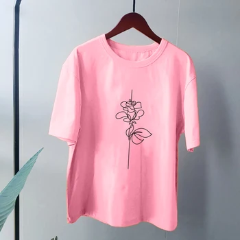 2020 letné kvety t-shirts fashion dievčatá topy krátky rukáv tlač t-shirts ženy šaty, bavlna