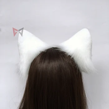 Modaozushi Weiwuxian Cosplay Prop Líška, Pes, Mačka Uši Hairhoop Čierna Biela Hairband Pre Hra Halloween Party Doplnky