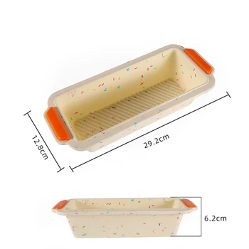 Platinum silicone obdĺžnikovú tortu formy vysokým teplotám non stick tortu obdĺžnikový toast formy je možné dať do ove