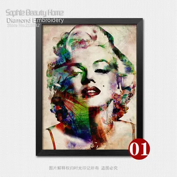 2018 Sophie Krásy Diy Diamond Maľovanie Cross Stitch Remeselníci Výšivky Nastaviť Lady Marilyn Monroe Umelecké Remeslá Šitie Mozaiky Auta