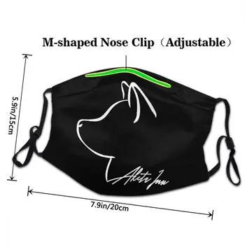 Hrdý Psa Akita Non-Jednorazové Úst Tvár Masku Mužov Zvierat Pet Anti Haze Prachotesný Maska, Ochranný Kryt Respirátor Utlmiť
