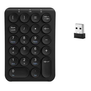 B. O. W Portable Slim Mini Číslo Pad,22 Kľúče, 2.4 Ghz Wireless USB Numerická Klávesnica Klávesnica pre Notebook Desktop PC