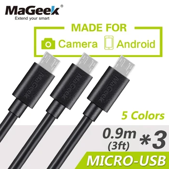 [3-Ks] MaGeek Mikro USB Kábla 1.0mx3 Rýchle Nabitie Mobilného Telefónu Káble pre Samsung, LG, Huawei Xiao Telefón Android