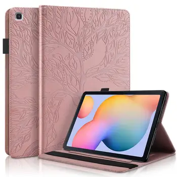 Embosssed Života Stromu Cover obal Pre Samsung Galaxy Tab S6 Lite P610 P615 2020 PU Kožené Tablet Galaxy Tab S6 Lite 10.4 +Film