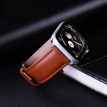 38 mm 40 mm, pravá Koža Pásmo pre Apple Hodinky Series 5 4 3 2 1 Vysokej Kvality, Luxusné Kožené Pútko Kapela Žien Watchband